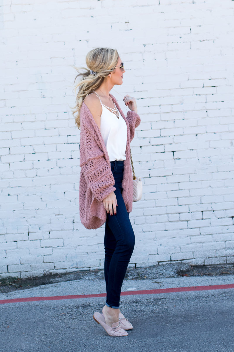 PInk Sweater Pink Mule Shoes