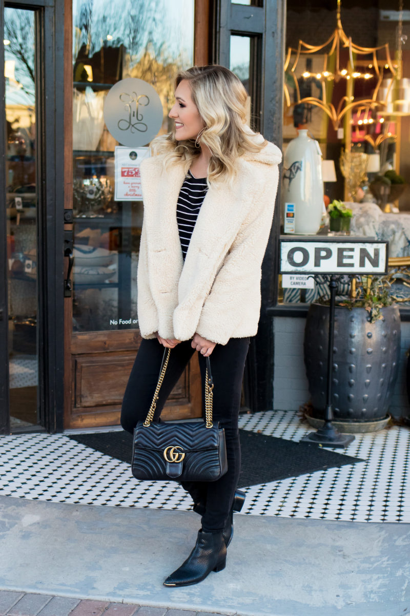 Teddy Coat Black Jeans